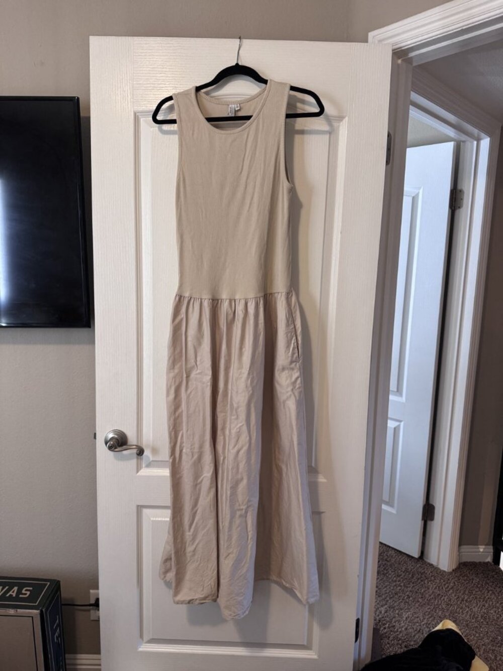 & Other Stories Beige Maxi Dress Size L